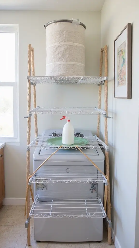 49 Pantry and Laundry Room Combo Layouts That Maximize Storage - 25. Drying Rack Solutions