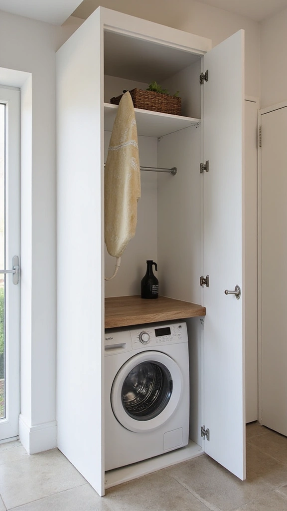 49 Pantry and Laundry Room Combo Layouts That Maximize Storage - 26. Built-in Ironing Board