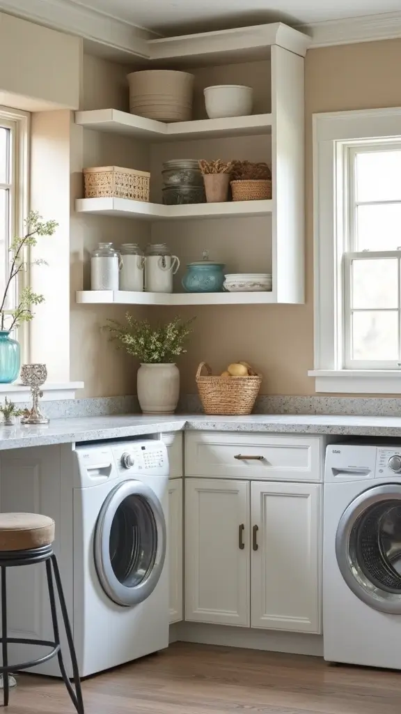49 Pantry and Laundry Room Combo Layouts That Maximize Storage - 28. Use of Corner Cabinets