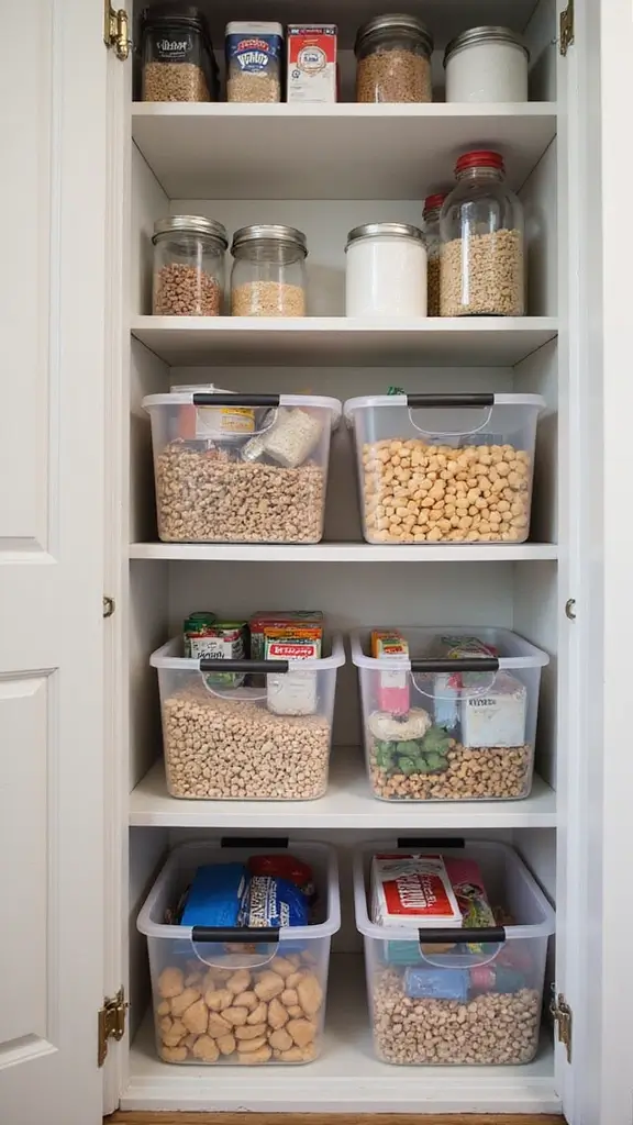 49 Pantry and Laundry Room Combo Layouts That Maximize Storage - 37. Use of Clear Bins