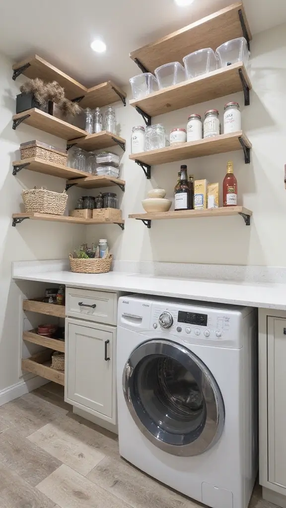 49 Pantry and Laundry Room Combo Layouts That Maximize Storage - 39. Utilize Wall Space