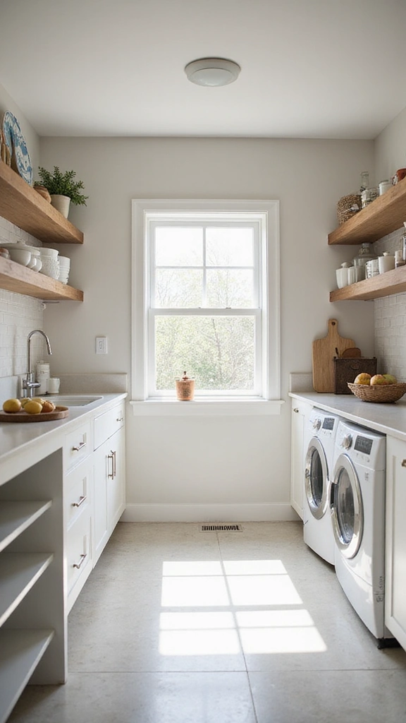 49 Pantry and Laundry Room Combo Layouts That Maximize Storage - 42. Open Concept Design