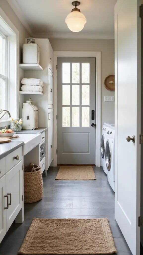 49 Pantry and Laundry Room Combo Layouts That Maximize Storage - 48. Streamlined Entry Points
