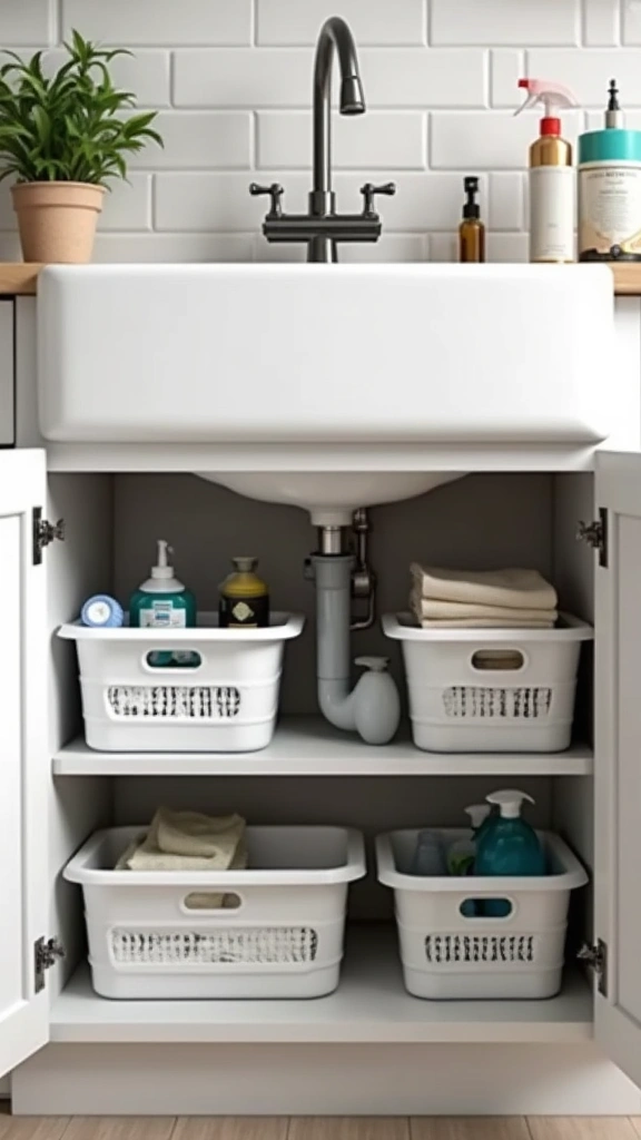 49 Pantry and Laundry Room Combo Layouts That Maximize Storage - 5. Under-Sink Solutions