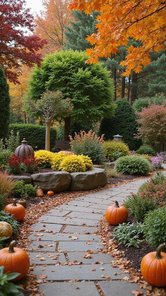 49 Simple Fall Decor Ideas for the Home That Feel Cozy - 29. Seasonal Garden Decor