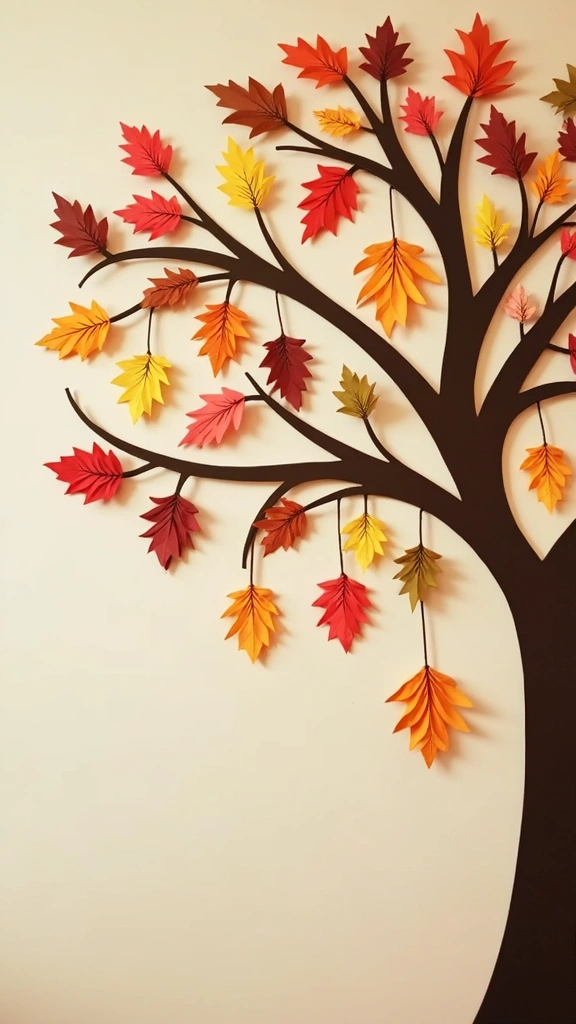 49 Simple Fall Decor Ideas for the Home That Feel Cozy - 49. Thankful Tree