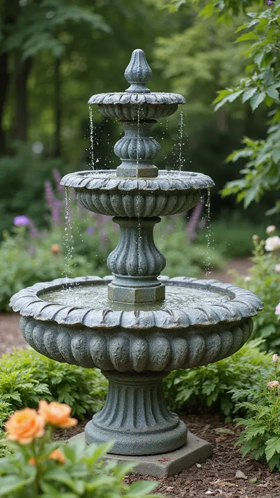 50 Antique Home Decor Ideas That Tell a Story - 49. Antique Fountains for Outdoor Decor