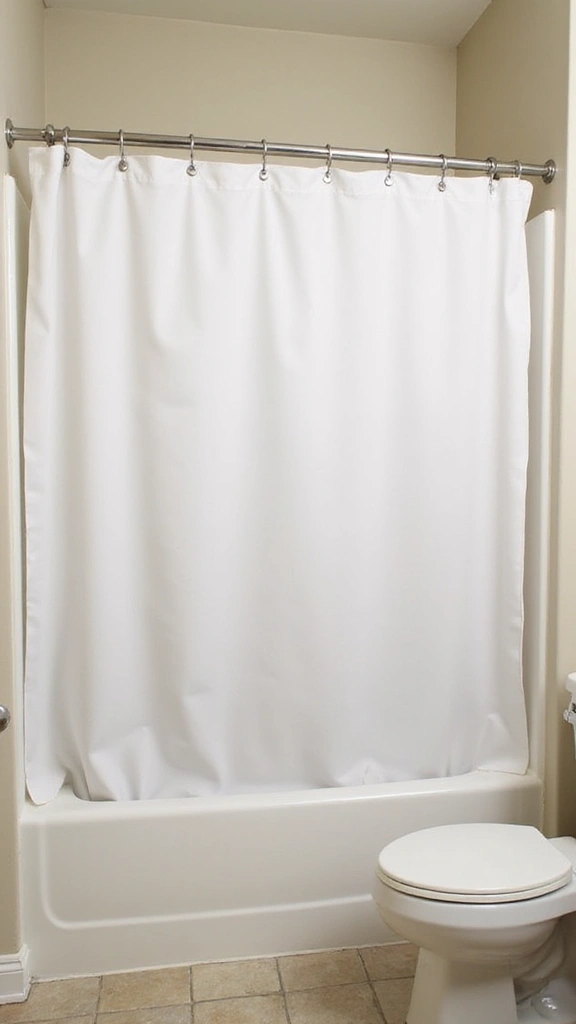 50 Bathroom Remodel on a Budget Ideas You’ll Love - 42. Upgrade Your Shower Curtain Rod