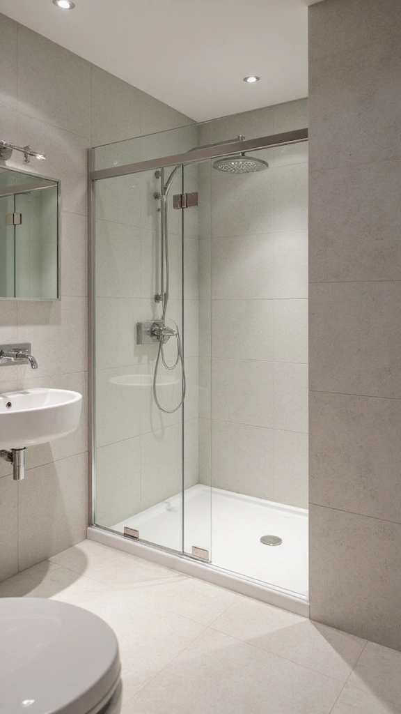 50 Bathroom Remodel on a Budget Ideas You’ll Love - 47. Use a Sliding Door