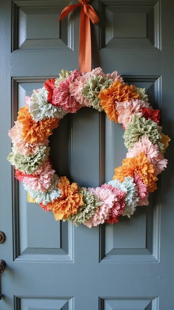 50 Cheap DIY Home Decor Ideas That Look High-End - 11. Fabric Wreath