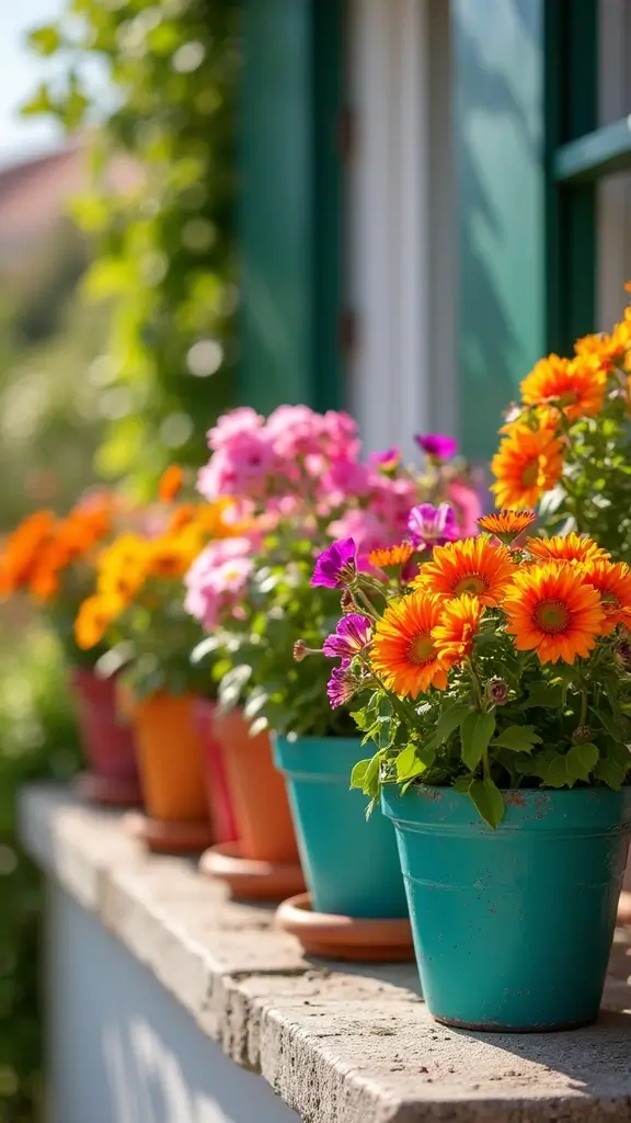 50 Cheap DIY Home Decor Ideas That Look High-End - 14. Painted Flower Pots