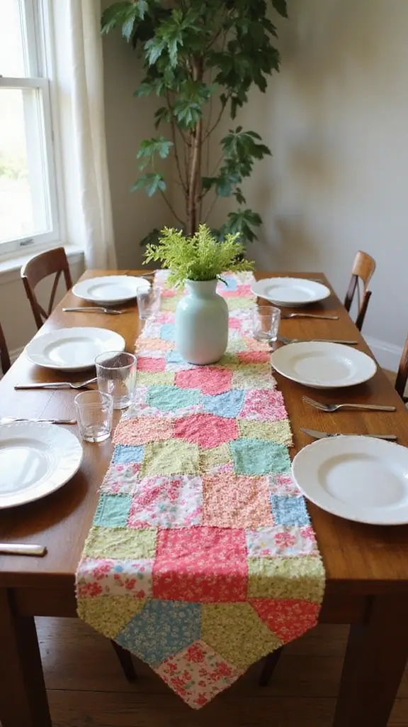 50 Cheap DIY Home Decor Ideas That Look High-End - 16. Upcycled Table Runner