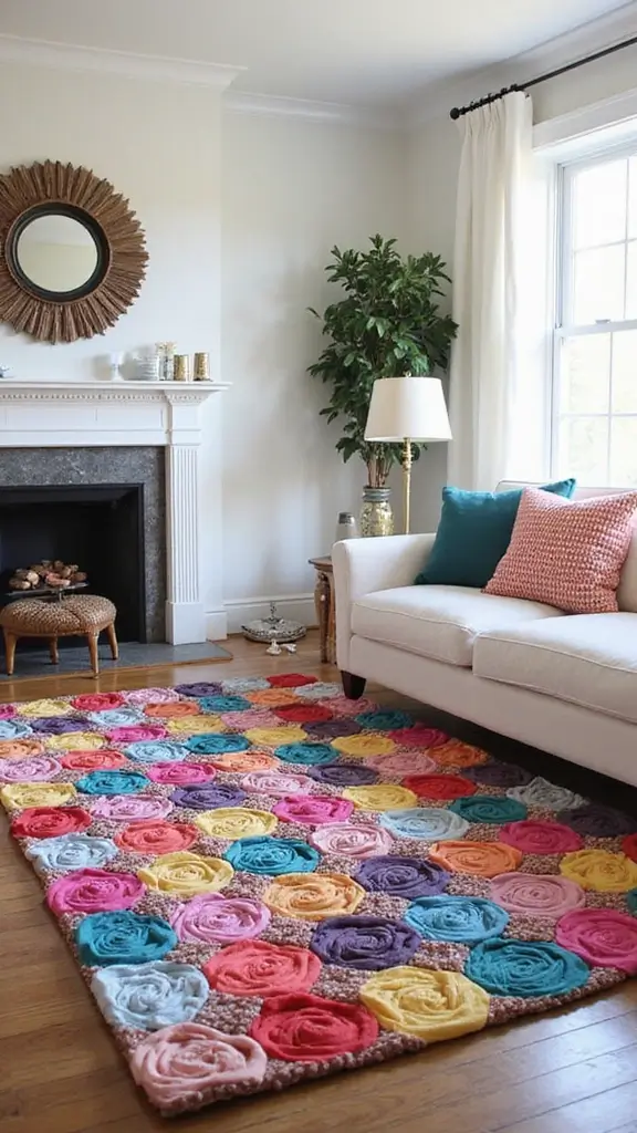 50 Cheap DIY Home Decor Ideas That Look High-End - 28. DIY Rug from Old T-shirts