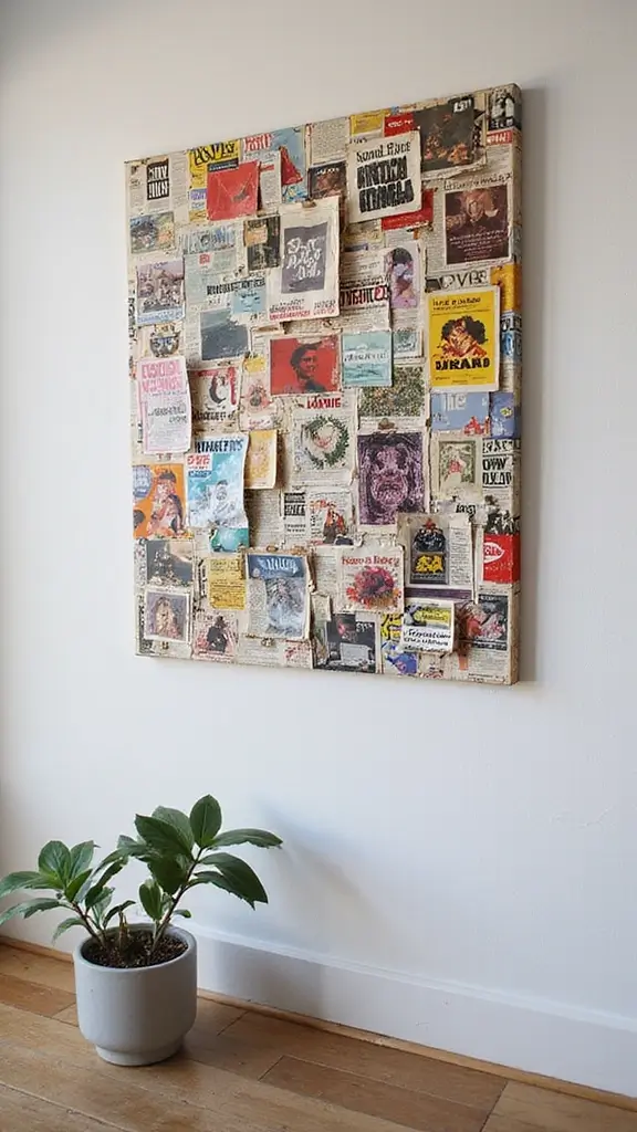 50 Cheap DIY Home Decor Ideas That Look High-End - 29. Recycled Paper Art