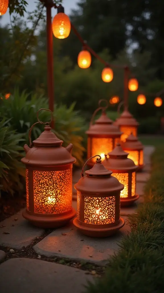 50 Cheap DIY Home Decor Ideas That Look High-End - 38. Terracotta Pot Lanterns