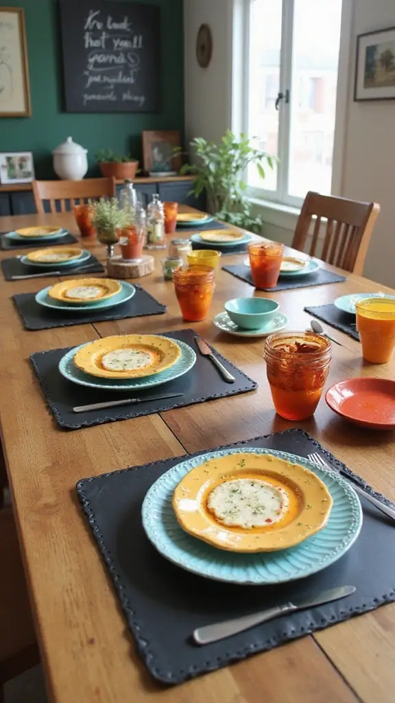 50 Cheap DIY Home Decor Ideas That Look High-End - 41. DIY Chalkboard Placemats