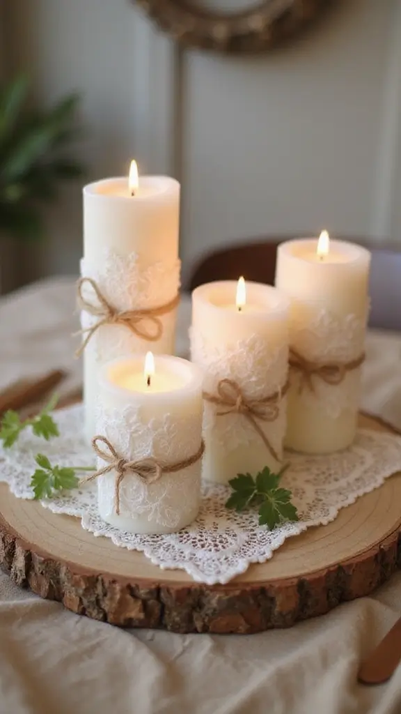 50 Cheap DIY Home Decor Ideas That Look High-End - 44. Decorative Pillar Candles