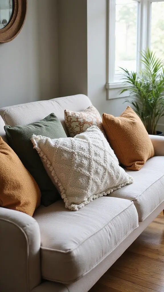 50 Cheap DIY Home Decor Ideas That Look High-End - 48. Decorative Fabric Pillows
