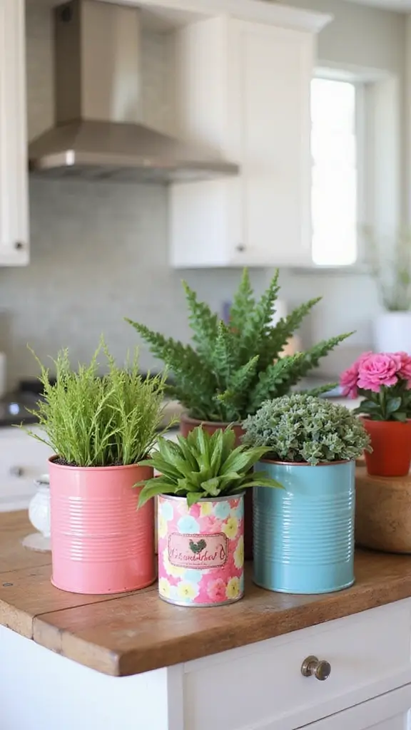 50 Cheap DIY Home Decor Ideas That Look High-End - 9. Repurposed Tin Cans