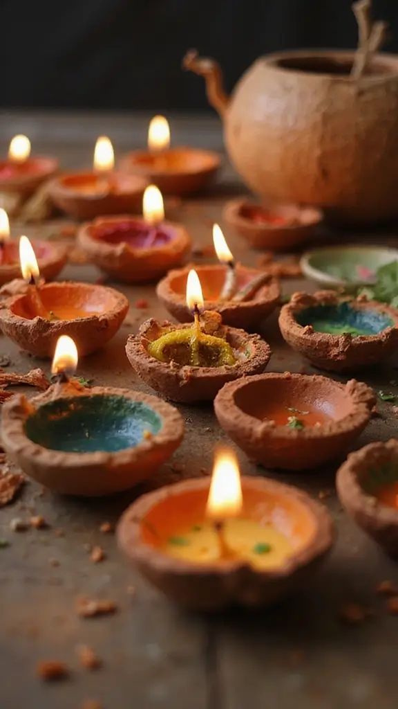 50 Diwali Home Decor Ideas That Light Up Every Corner - 3. Eco-Friendly Diyas