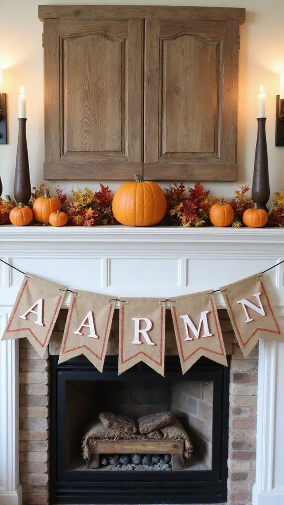 50 Fall Decor Ideas for the Home Farmhouse Vibes on a Budget - 20. Farm-Style Banners