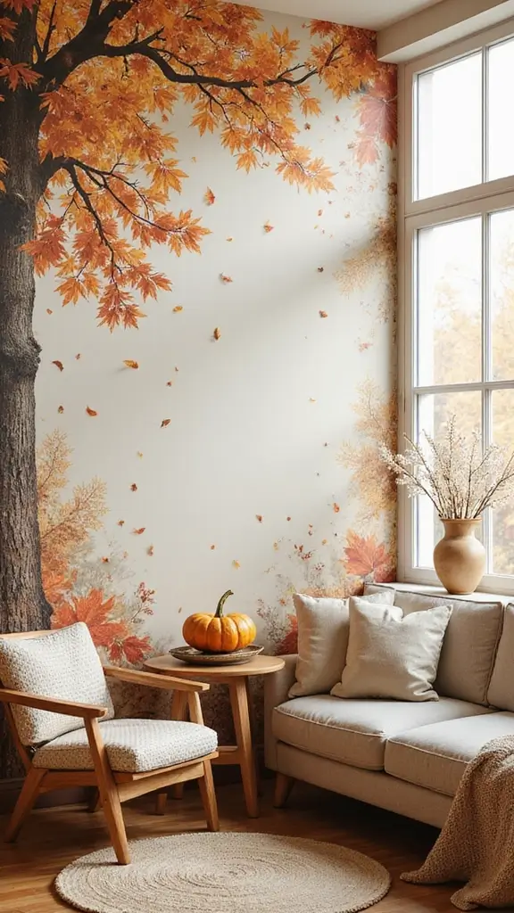 50 Fall Decor Ideas for the Home Farmhouse Vibes on a Budget - 29. Fall-Inspired Wallpapers