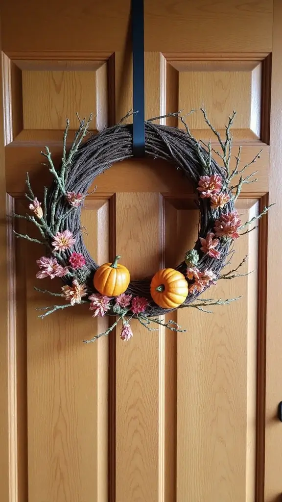 50 Fall Decor Ideas for the Home Farmhouse Vibes on a Budget - 3. Rustic Wreaths