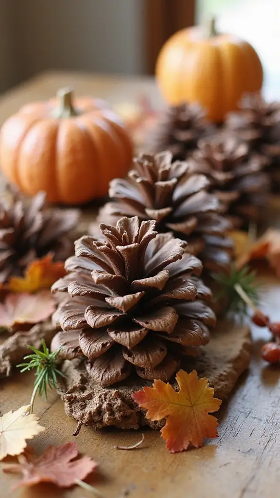 50 Fall Decor Ideas for the Home Farmhouse Vibes on a Budget - 34. DIY Autumn Pinecone Crafts