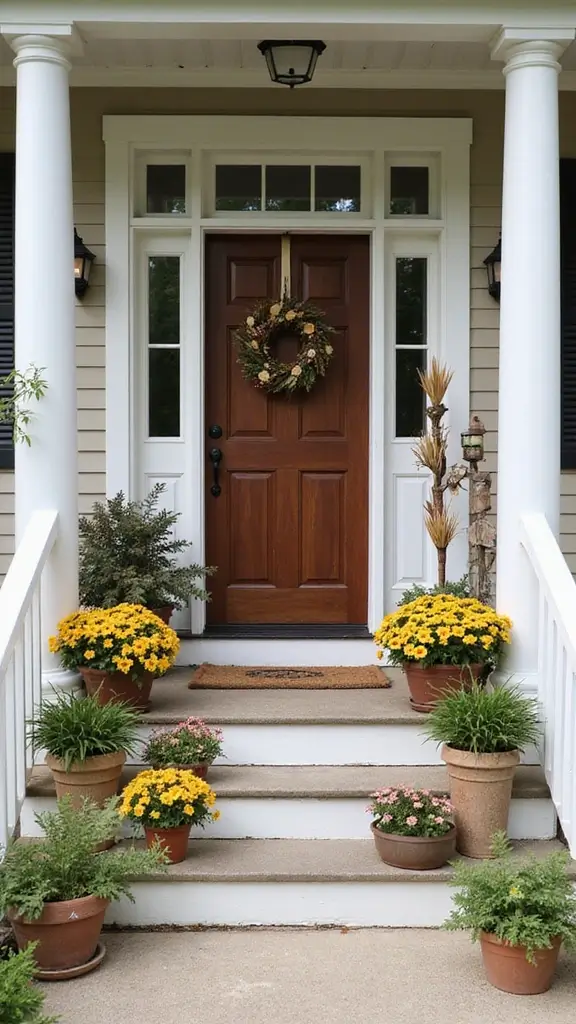 50 Fall Decor Ideas for the Home Farmhouse Vibes on a Budget - 36. Seasonal Garden Decor