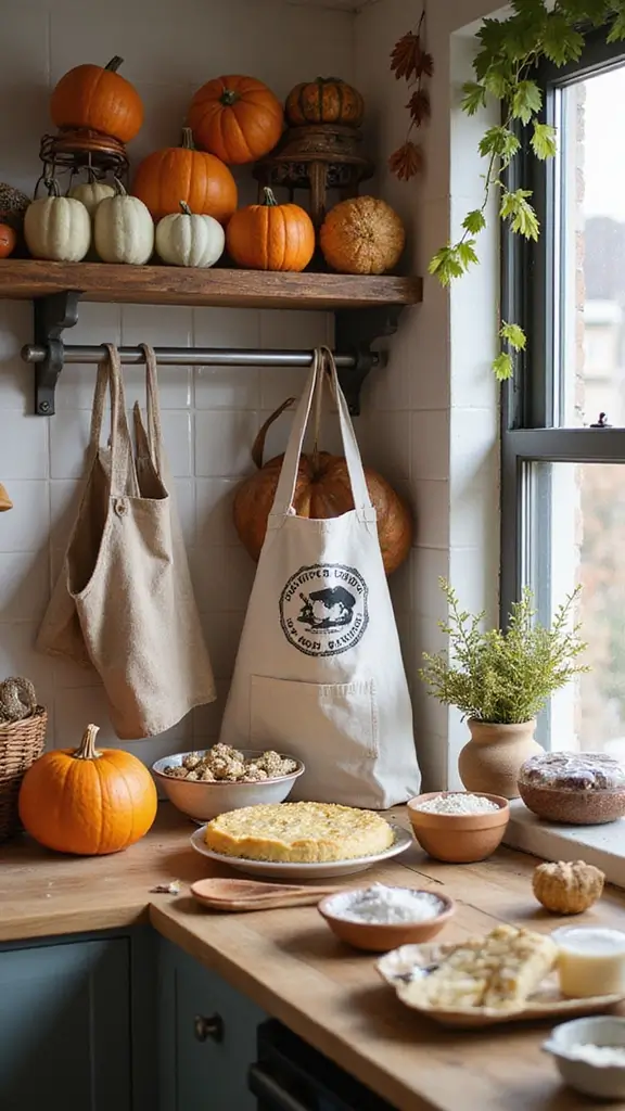 50 Fall Decor Ideas for the Home Farmhouse Vibes on a Budget - 41. Seasonal Baking Corner