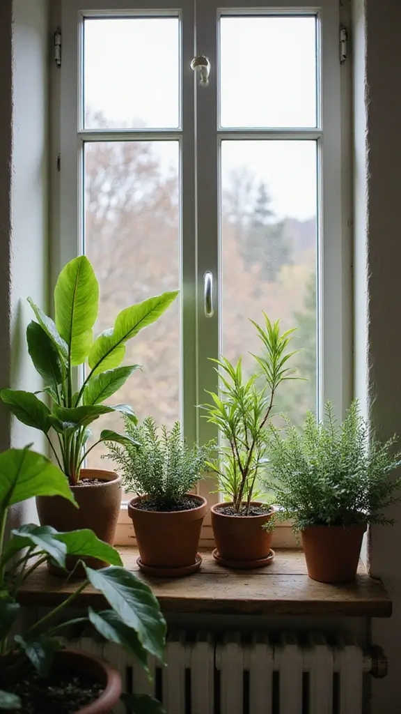 50 Fall Decor Ideas for the Home Farmhouse Vibes on a Budget - 42. Window Sill Gardens