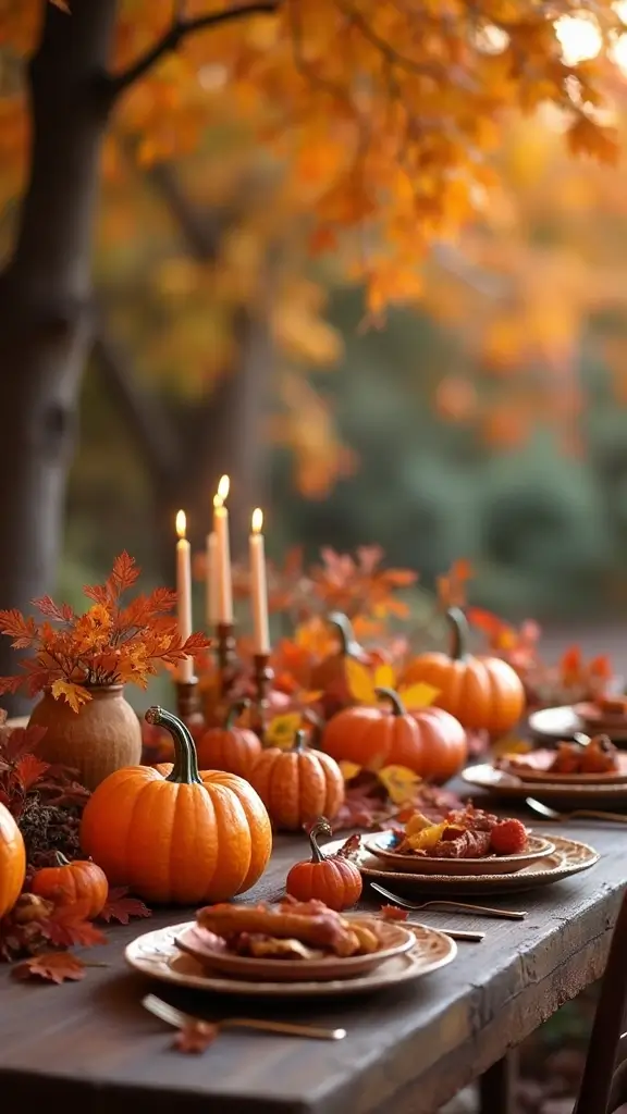 50 Fall Decor Ideas for the Home Farmhouse Vibes on a Budget - 46. Fall-Themed Party Decor