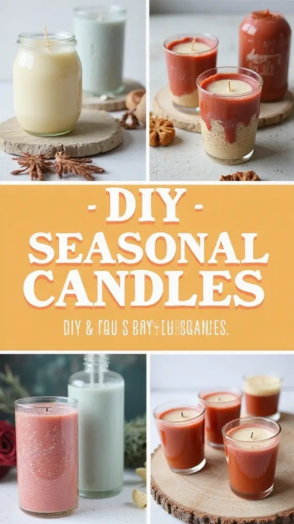 50 Fall Decor Ideas for the Home Farmhouse Vibes on a Budget - 47. DIY Seasonal Candles