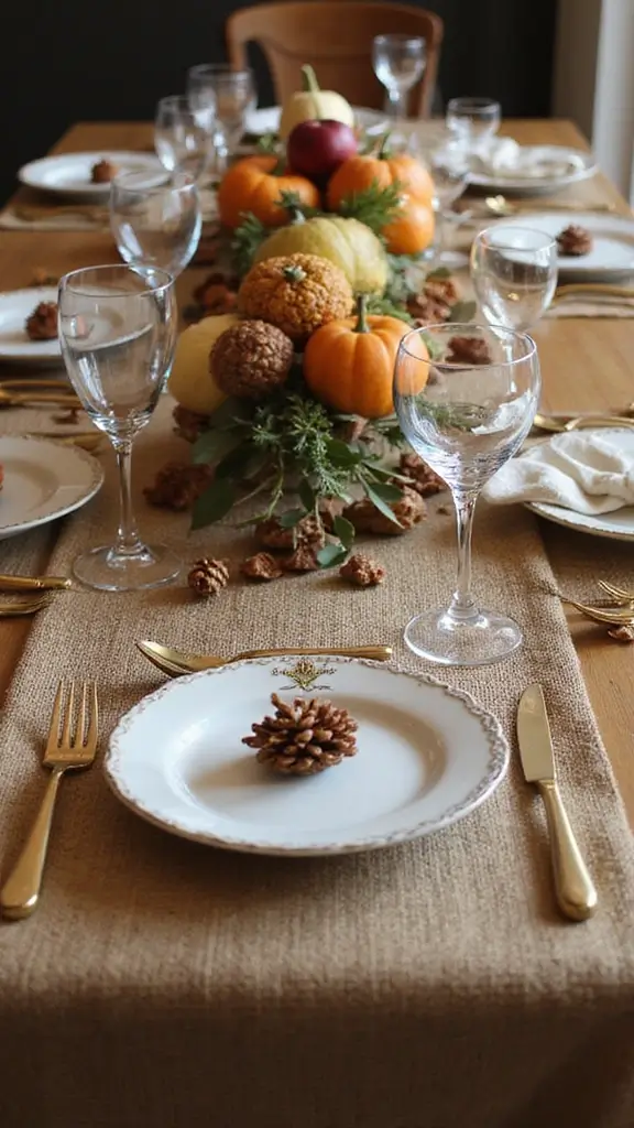 50 Fall Decor Ideas for the Home Farmhouse Vibes on a Budget - 6. Nature-Inspired Table Settings