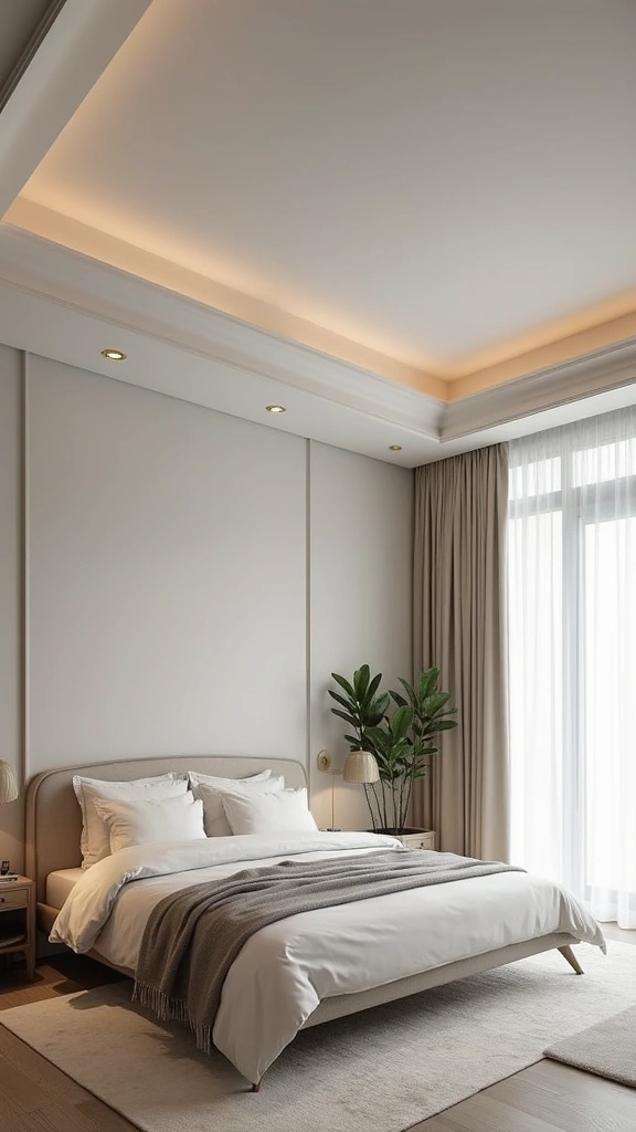 50 False Ceiling Design for Bedroom Ideas You’ll Adore - 18. Simple Tray Ceilings