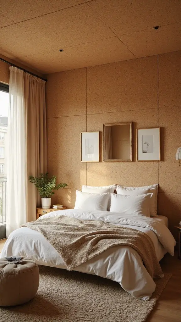 50 False Ceiling Design for Bedroom Ideas You’ll Adore - 22. Eco-Friendly Cork Ceilings
