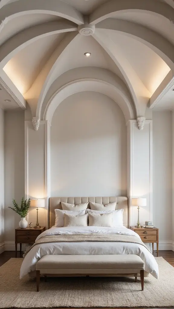 50 False Ceiling Design for Bedroom Ideas You’ll Adore - 32. Architectural Canopies