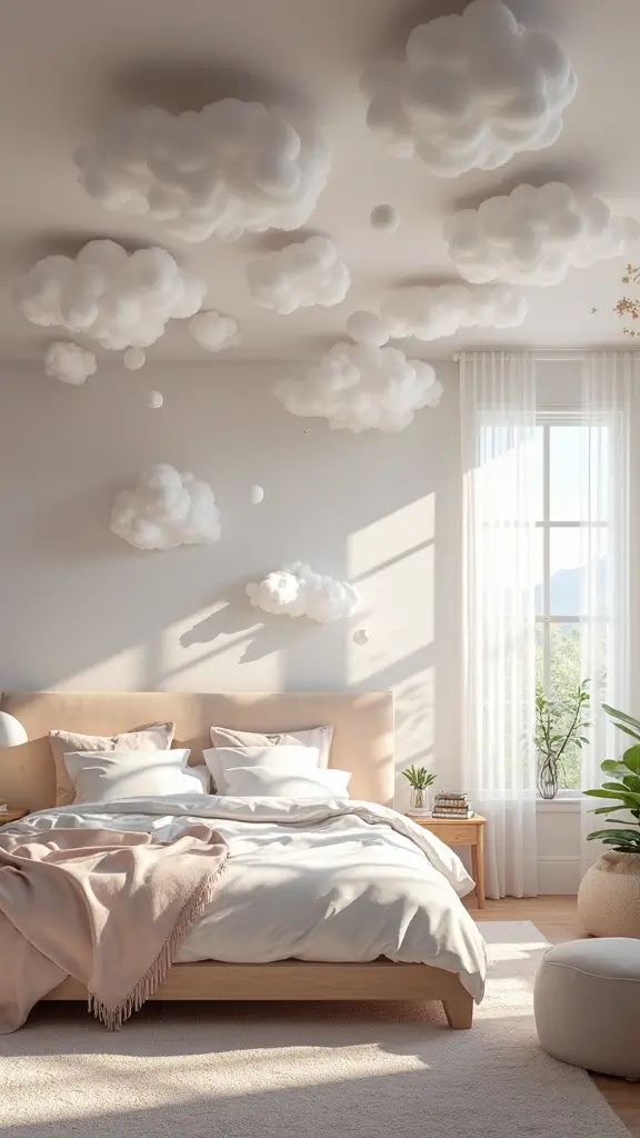 50 False Ceiling Design for Bedroom Ideas You’ll Adore - 41. Floating Clouds Effect