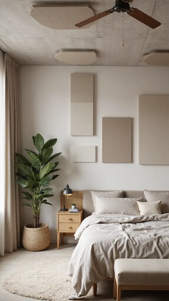 50 False Ceiling Design for Bedroom Ideas You’ll Adore - 5. Acoustic Panels
