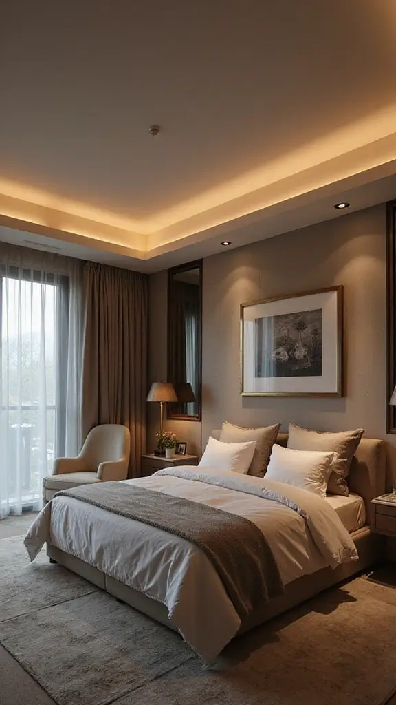 50 False Ceiling Design for Bedroom Ideas You’ll Adore - 6. LED Lighting Integration