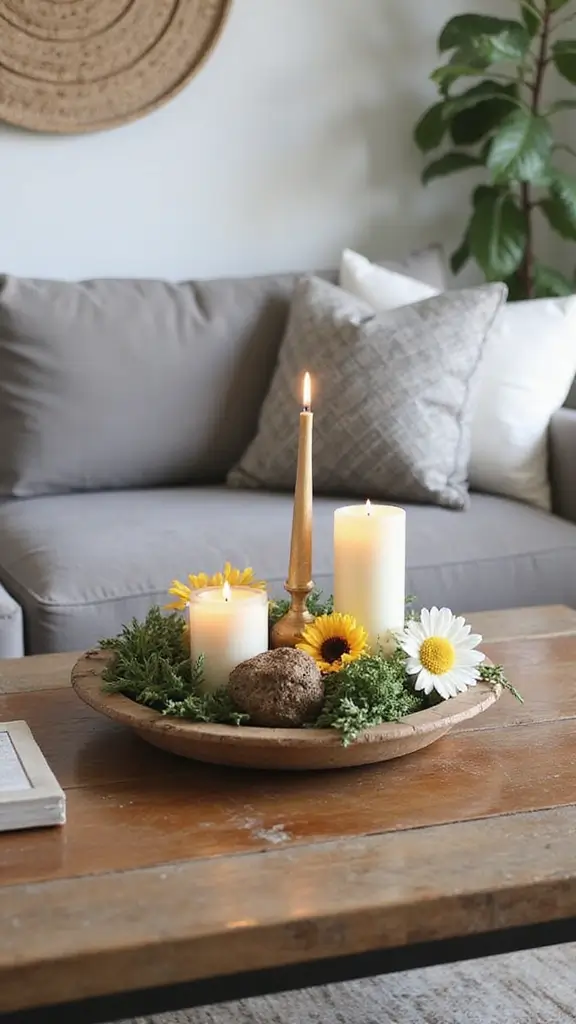50 Home Decor Ideas Living Room Farmhouse Charm You’ll Adore - 27. Rustic Centerpieces