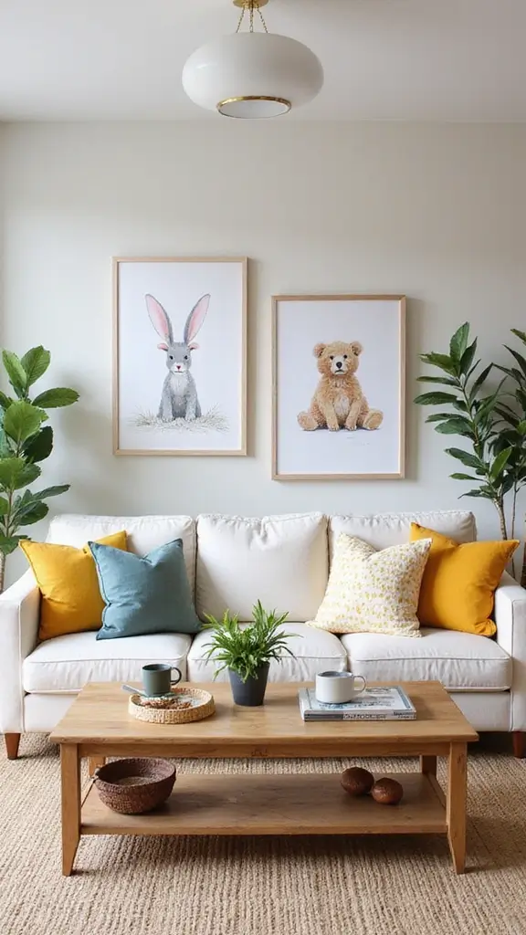 50 Home Decor Ideas Living Room Farmhouse Charm You’ll Adore - 29. Playful Decor Items