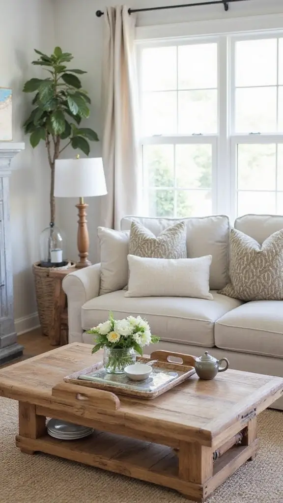 50 Home Decor Ideas Living Room Farmhouse Charm You’ll Adore - 43. Unique Serving Trays