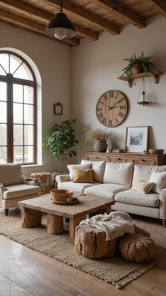 50 Home Decor Ideas Living Room Farmhouse Charm You’ll Adore - 45. Mix Different Woods