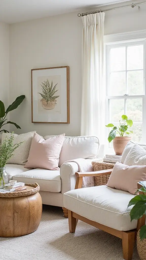 50 Home Decor Ideas Living Room Farmhouse Charm You’ll Adore - 46. Soft Color Accents