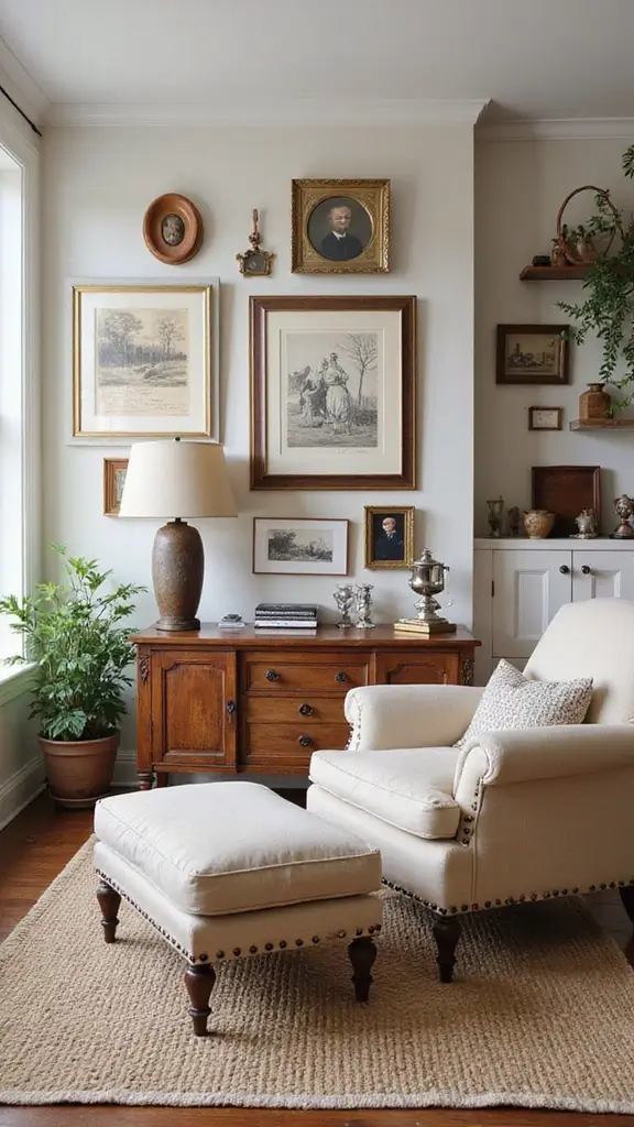 50 Home Decor Ideas Living Room Farmhouse Charm You’ll Adore - 49. Family Heirlooms