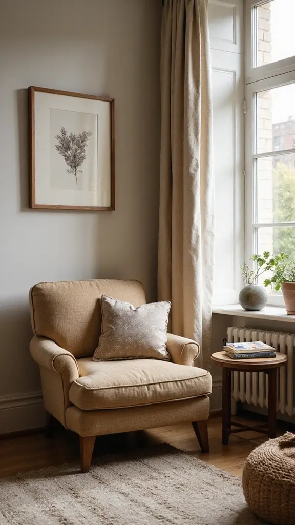 50 Home Decor Ideas Living Room Farmhouse Charm You’ll Adore - 9. Cozy Corner Nook