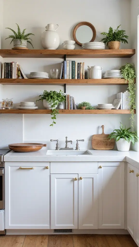 50 Home Renovation on a Budget Tips That Make Big Impact - 13. Install Open Shelving