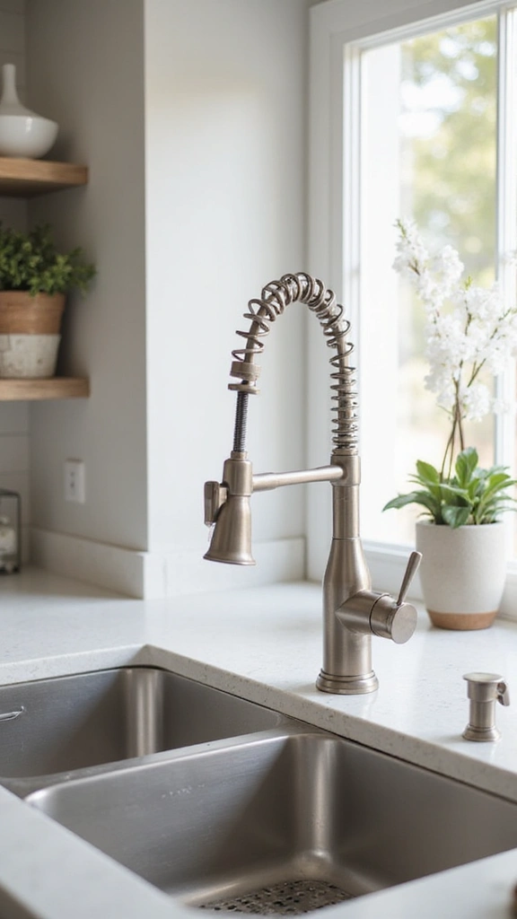 50 Home Renovation on a Budget Tips That Make Big Impact - 38. Upgrade Your Kitchen Sink Faucet
