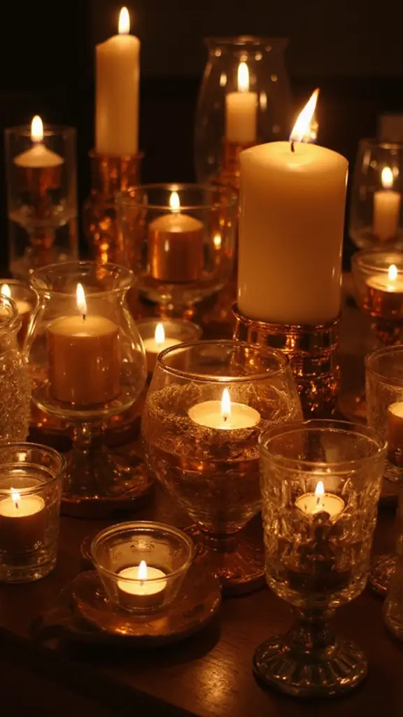 50 Home Renovation on a Budget Tips That Make Big Impact - 44. Explore Texture with Candle Holders